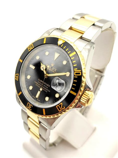 rolex submariner two tone black review